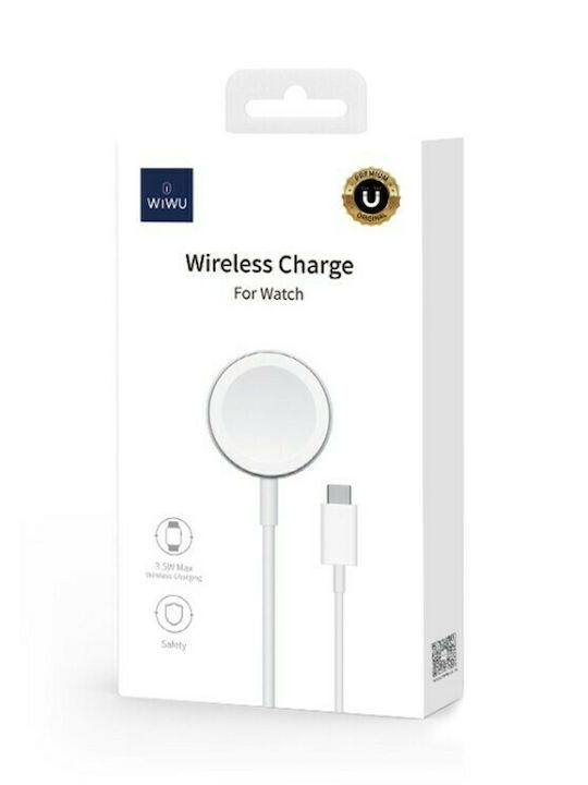 Wiwu M9 Magnetic Wireless Charger Ladegerät für Apple Watch Weißς