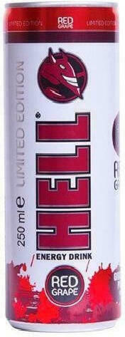 Hell Energy Drink Red Grape με Ανθρακικό σε Κουτί 250ml