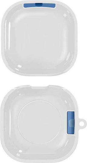 Spigen Silicone Fit Husă cu cârlig în culoarea Alb pentru Galaxy Buds Live / Pro