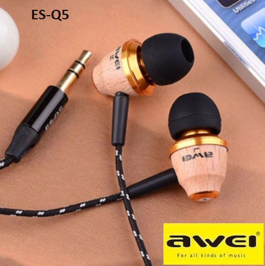 Awei ES-Q5 In-ear Handsfree with 3.5mm Connector Brown