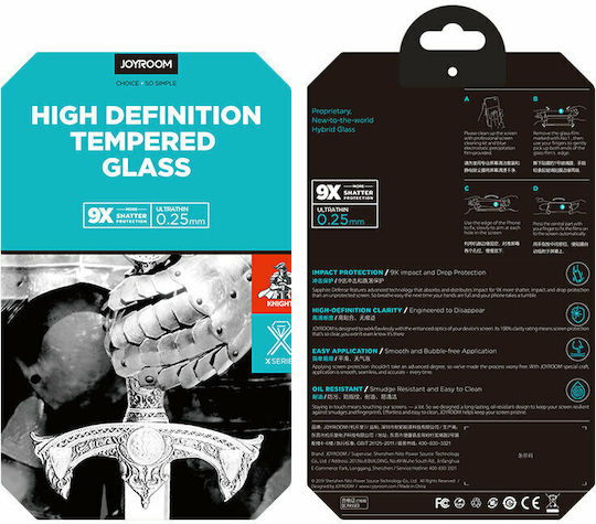 Joyroom Knight 2.5D Full Face Tempered Glass Μαύρο (iPhone 11 Pro)