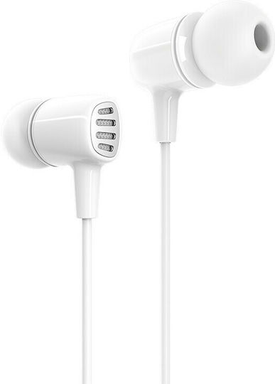 Borofone BM43 În ureche Handsfree cu Mufă 3.5mm Alb