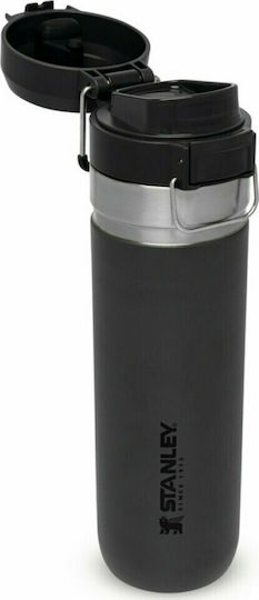 Stanley Go Quick Flip Bottle Thermos Stainless Steel BPA Free 1.06lt Charcoal with Mouthpiece