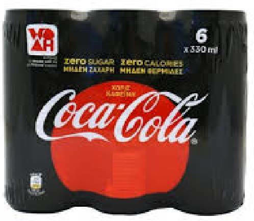 Coca-Cola Zero Cola Cu Carbonatare Fără Zahăr În Cutie 6x330ml