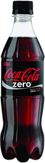 Coca-Cola Zero Cola με Ανθρακικό, Χωρίς Ζάχαρη σε Μπουκάλι 4x500ml