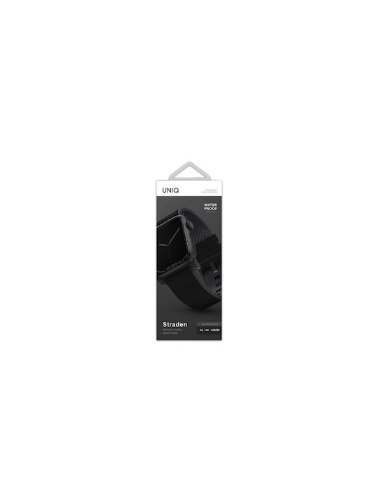 Uniq Straden Λουράκι Δερμάτινο Black (Apple Watch 42/44/45mm)