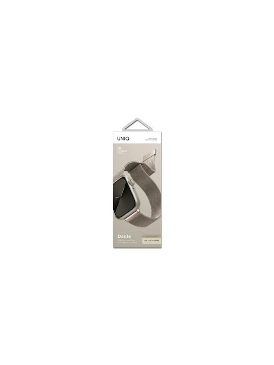 Uniq Dante Armband Rostfreier Stahl Steel Starlight (Apple Watch 44/45/46mm/Ultra 49mm) UNIQ-45MM-DANSLGT