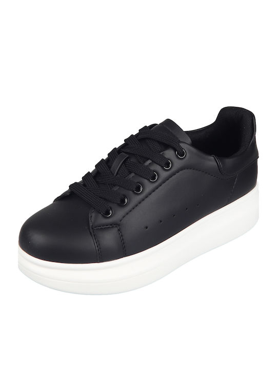 Damen Flatforms Sneakers Schwarz