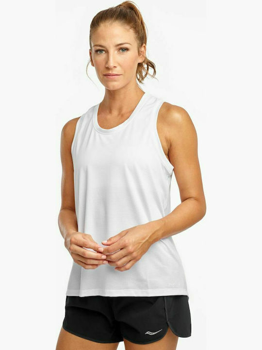 Rerun Damen Sport Bluse Ärmellos Weiß