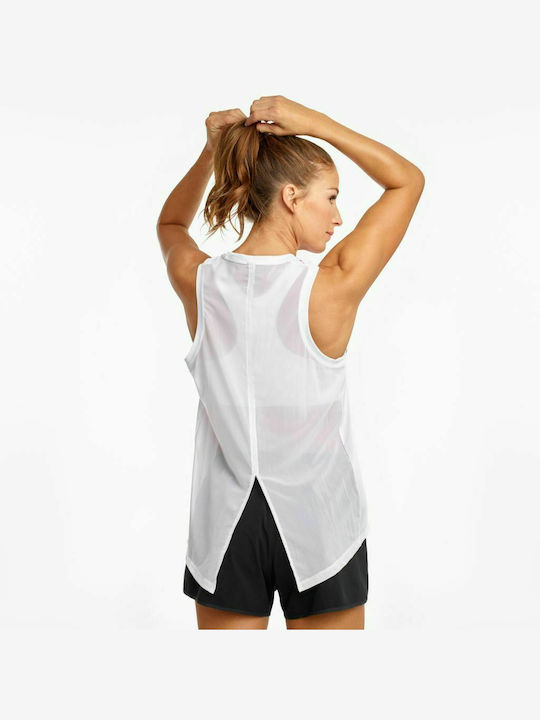 Saucony Rerun Women's Athletic Blouse Sleeveless White