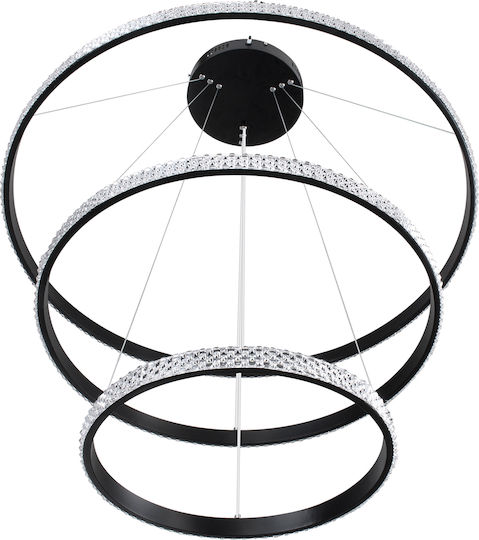 GloboStar Diamond Trio Hängelampe Schwarz 86x86x90cm.