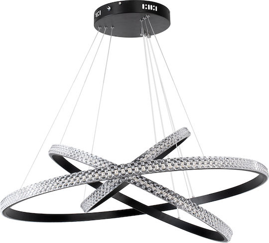 GloboStar Diamond Trio Hängelampe Schwarz 86x86x90cm.