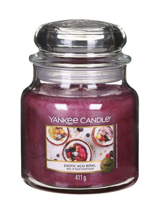 Yankee Candle Scented Candle Jar with Scent Exotic Acai Burgundy 411gr 1pcs