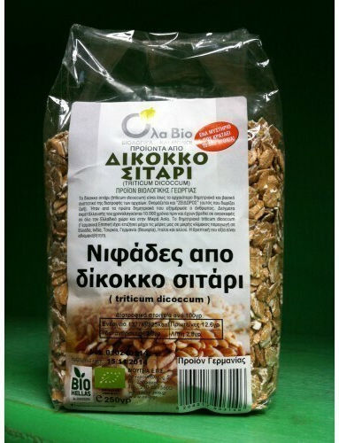 Ola Bio Organic Flakes Wheat Emmer Whole Grain 250gr