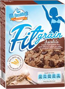 Mr.Breakfast Νιφάδες Fitgrain Chocolate Ολικής Άλεσης 375gr