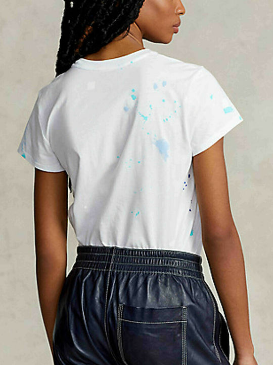 Ralph Lauren Γυναικείο T-shirt Λευκό με Στάμπα
