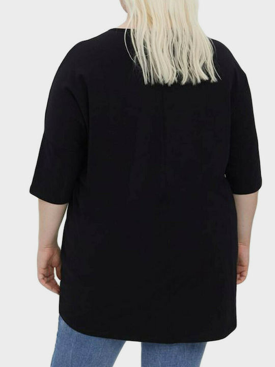 Vero Moda Damen Oversized T-Shirt Schwarz