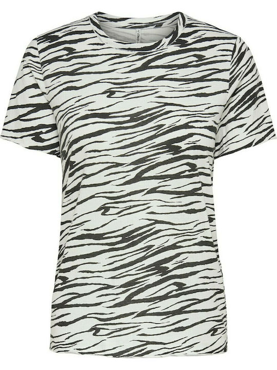 Life Γυναικείο T-shirt Animal Print Λευκό