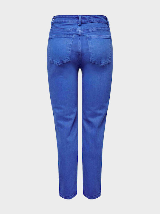 Emily High Waist Women's Jean Trousers in Slim Fit Strong Blue RoyalBlue
