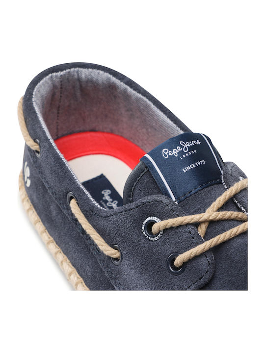 Tourist Deck Leather Men's Espadrilles Ocean