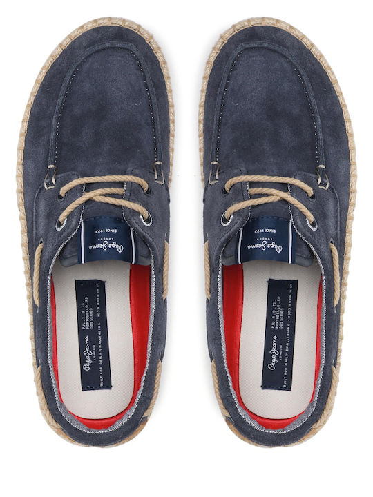 Tourist Deck Leather Men's Espadrilles Ocean