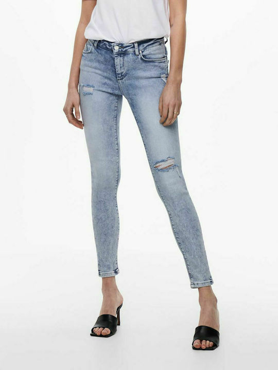 Only Γυναικείο Jean Παντελόνι με Σκισίματα σε Skinny Εφαρμογή