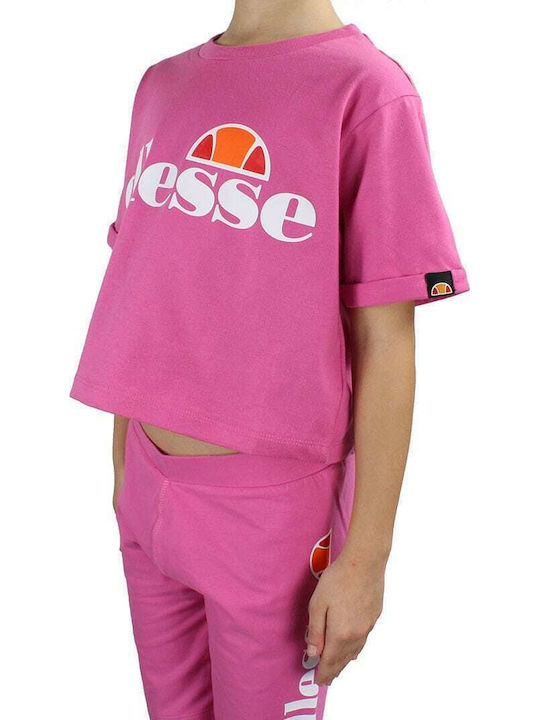 Παιδικό Crop Top Κοντομάνικο Ροζ Nicky