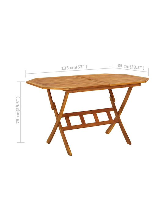 Set Sala De Mese Pentru Exterior 5 Piese Din Acacia
