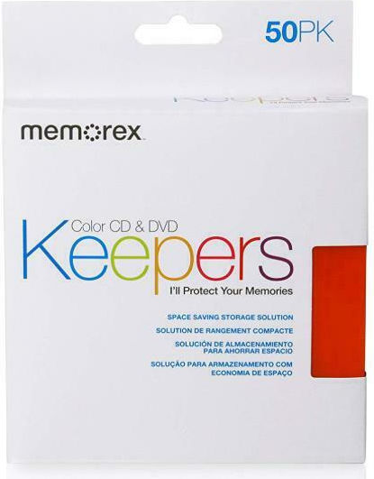 Memorex Плик MEKOP за 1 диск с прозрачно лице в различни цветове 50бр