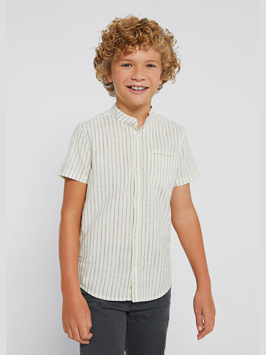 Mayoral Kids Striped Shirt Beige