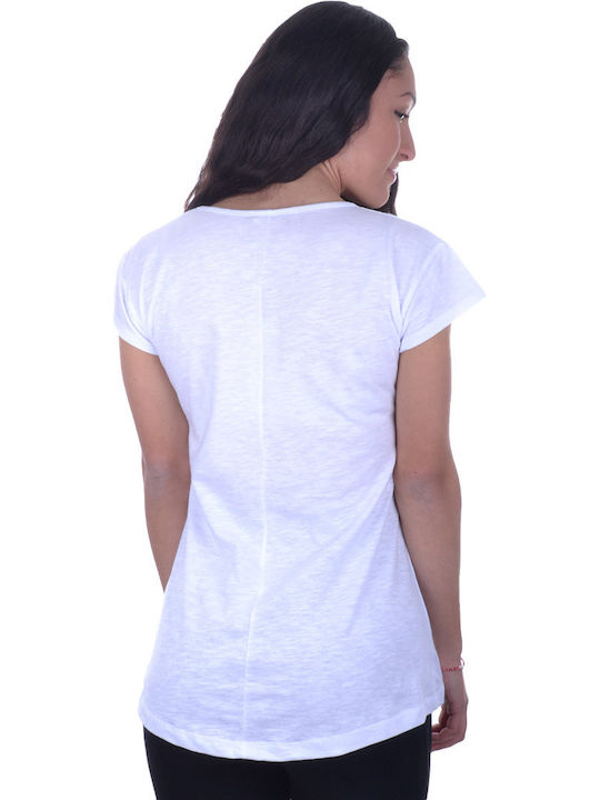 Paco & Co 86401 Γυναικείο T-shirt Λευκό