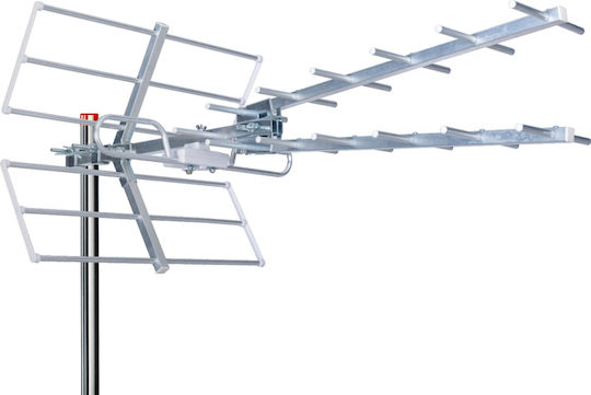 ATC Yagi 03.001.0070 11.5dB LTE C48 5G Εξωτερική Κεραία Τηλεόρασης (δεν απαιτεί τροφοδοσία) σε Ασημί Χρώμα Σύνδεση με Ομοαξονικό (Coaxial) Καλώδιο