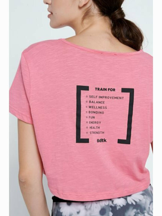 Women's Athletic Crop Top Short Sleeve Babe