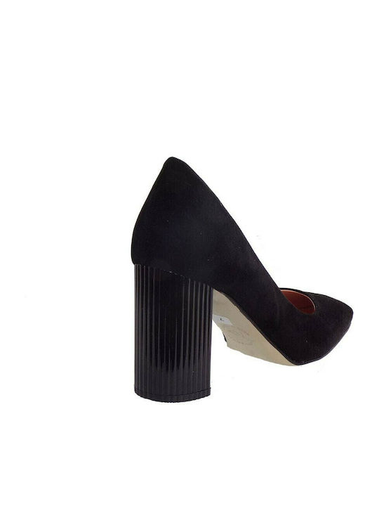 Pumps mit Chunky hohem Absatz Schwarz