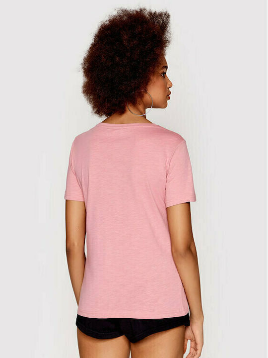 4F Women's Athletic T-shirt with V Neckline Pink