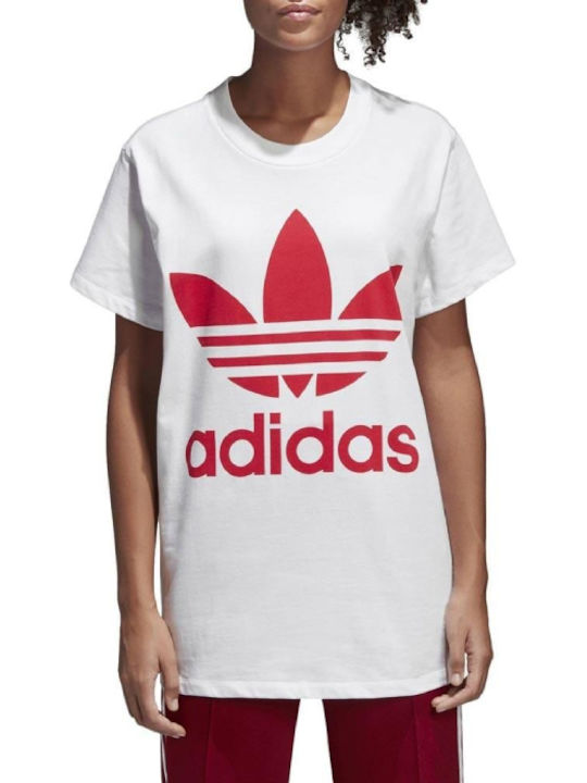 Adidas Trefoil Big Femeie Sport Tricou Alb