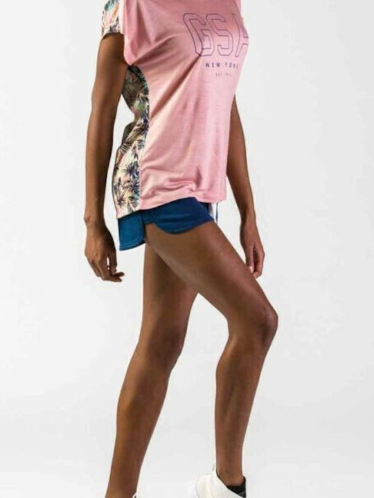 Women's T-shirt with Allover Print Pink