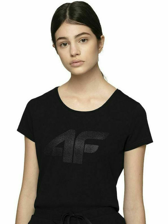 4F Femeie Sport Tricou Negru