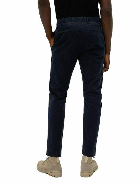 Hugo Boss Ανδρικό Παντελόνι Chino Ελαστικό σε Slim Εφαρμογή Navy Μπλε