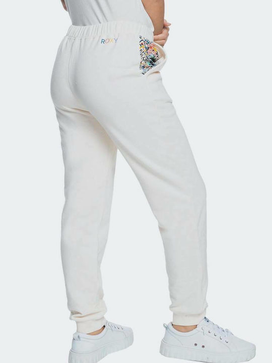 Marine Bloom Sweatpants Jogger White