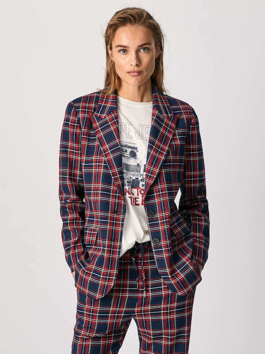 Pepe Jeans Γυναικείο Σακάκι Navy Μπλε