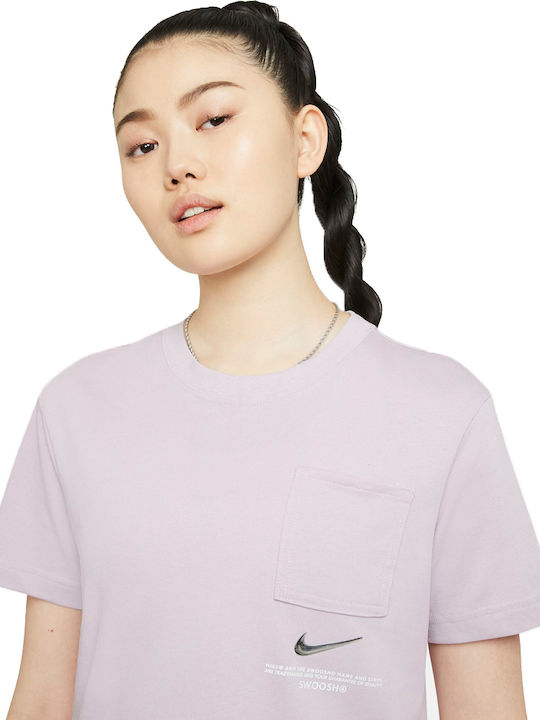 Swoosh Γυναικείο Oversized T-shirt Iced Lilac