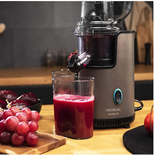 Cecotec Juice & Live 2500 Easyclean Αποχυμωτής Αργής Σύνθλιψης 200W Inox Γκρι