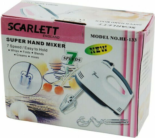 Scarlett Μίξερ Χειρός 180W Λευκό