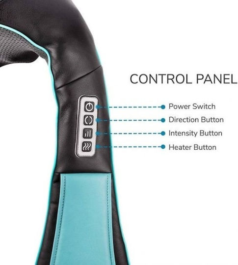 Shiatsu 12V Massage Device Shiatsu for the Neck with Infrared Heat Green