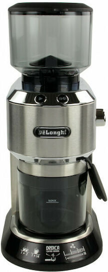 De'Longhi Електрически Кафемелачка 150W с капацитет за кафе на зърна 350гр и 18 нива на смилане Сребрист