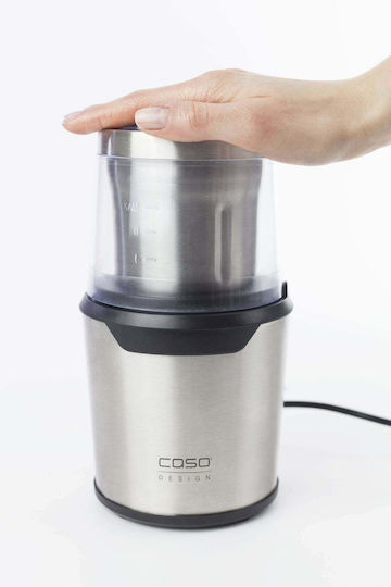 Caso UZ 200 Râșniță electrică pentru cafea 200W cu capacitate de boabe 320gr Argintiu
