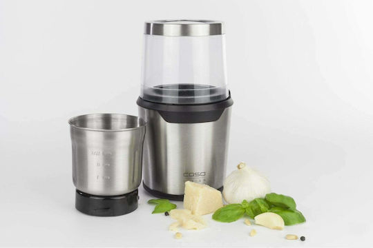 Caso UZ 200 Râșniță electrică pentru cafea 200W cu capacitate de boabe 320gr Argintiu