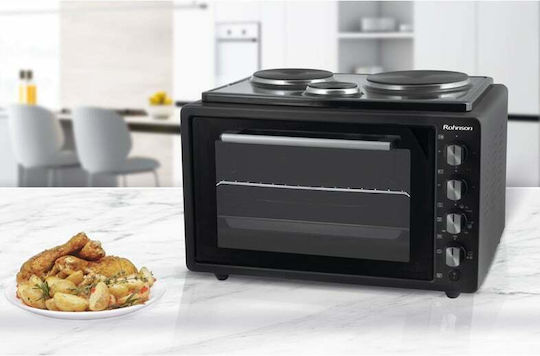 Rohnson Electric Countertop Oven 42lt with 3 Burners