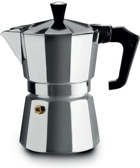 Pezzetti 10.40339 Stovetop Espresso Pot for 3Cups Inox Silver